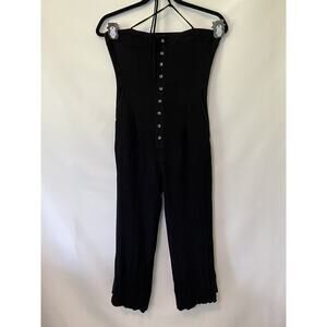Urban Outfitters Silence & Noise Jumpsuit Romper Womens 6 Black Button Front